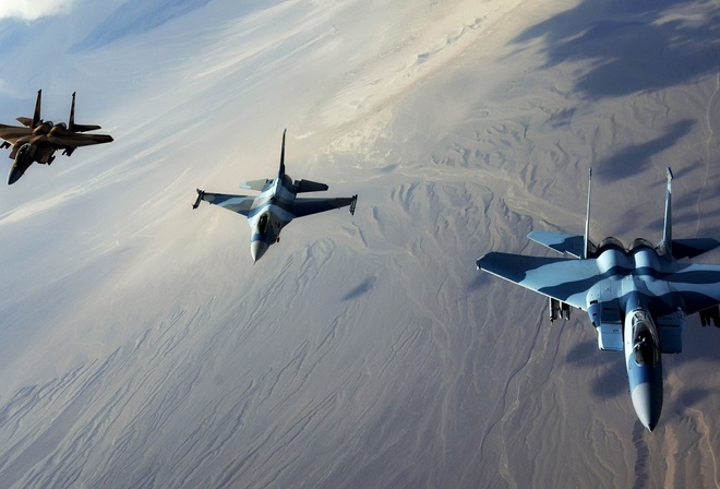 jet, fighter, formation