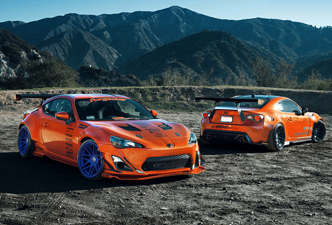 Toyota, style, scion, rims, orange, widebody, 86, tuning, wheels, fr-s, spoilers, mountain