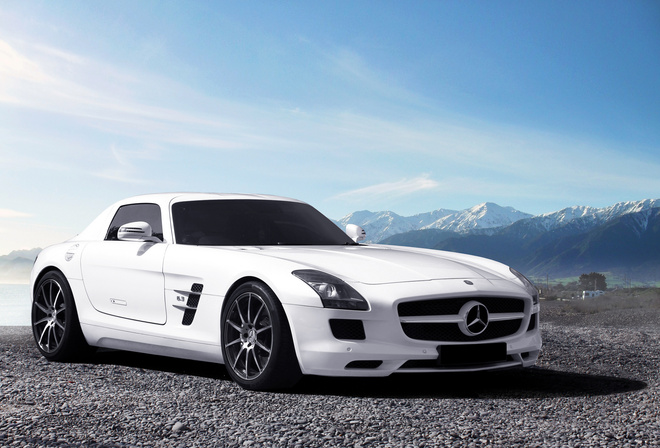  , 63, , Mercedes-benz, sls, front, white, , amg