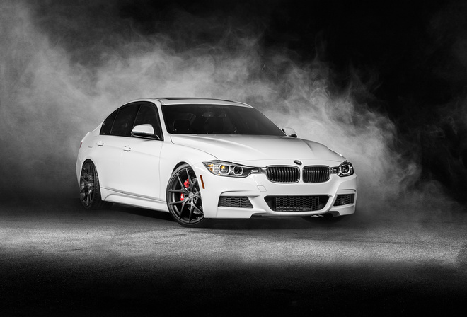 BMW, 3 Series, F30, Vorsteiner, white, front