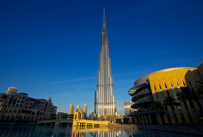 Дубай, город, небоскреб, здания, красота, небо, Бурдж Халифа