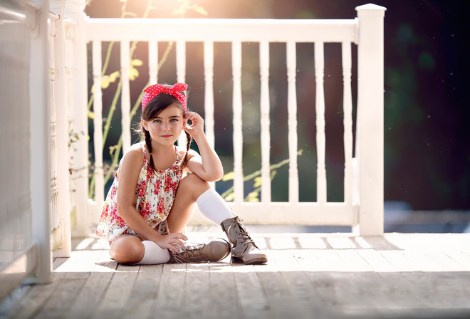 Summer Light, styled, bandana, boots, fashion, floral, , 