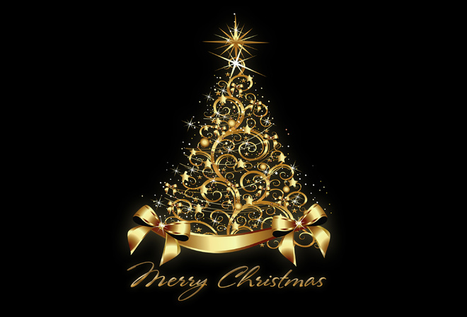golden, tree, xmas, Merry Christmas, New Year,  , , 