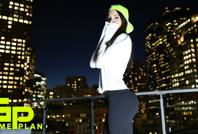 Jen Selter, girl, green, gym, C0NN0R