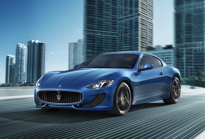 Maserati, granturismo, blue