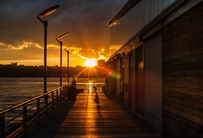 , , , , , , , , , , , , city, evening, sky, sunset, sun, clouds, sea