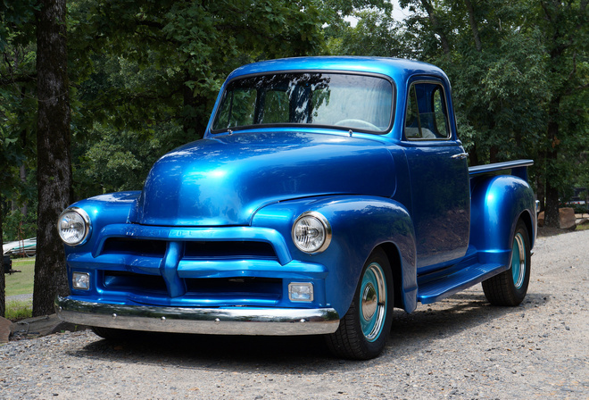 1954, Chevy, Truck, Blue