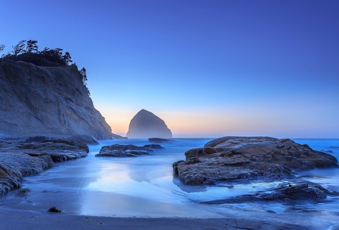 sea, rock, water, sky