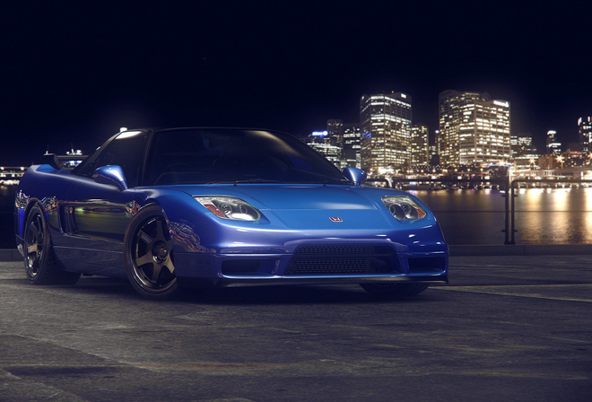 honda, nsx, night