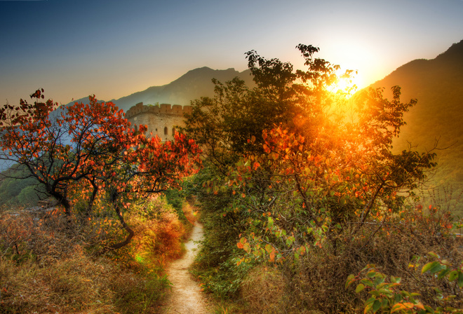 china, highlands, great wall, , ,   , , 