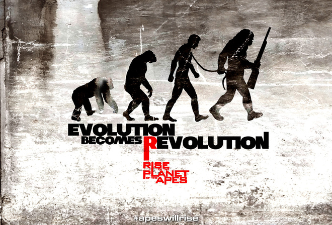 Evolution becomes Revolution, rise of the planet of the apes,   