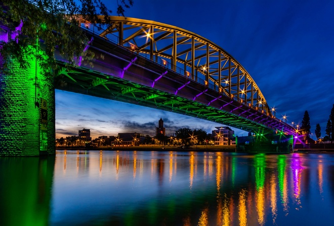 John Frost Bridge, Arnhem, Netherlands, Rhine River,   , , , , , , ,  