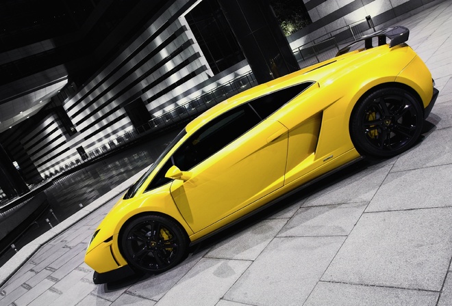 lamborghini, yellow, car