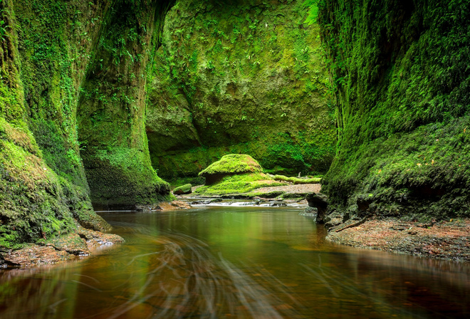 scotland, river, rock, water