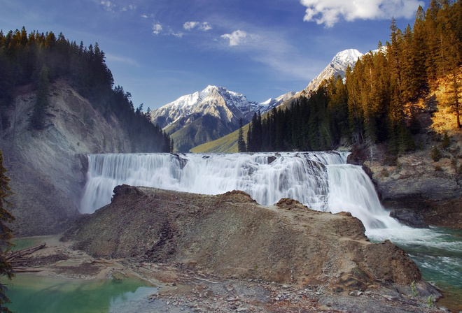 yoho national park, kicking horse river, , wapta falls, , , 