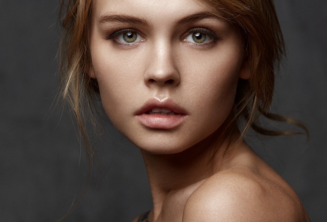 Anastasia Scheglova, women, face, portrait, blonde