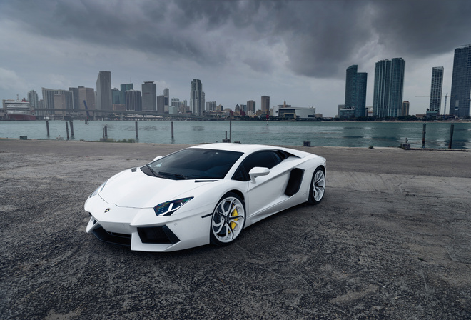 white, vellano mc customs, lamborghini, aventador