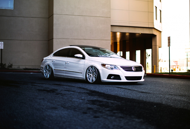 Passat, volkswagen, white, tuning