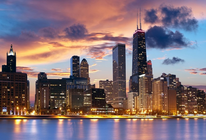 chicago, usa, illinois, the city, city