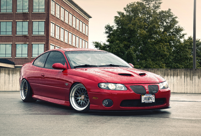 red, tuning, pontiac, gto, stance