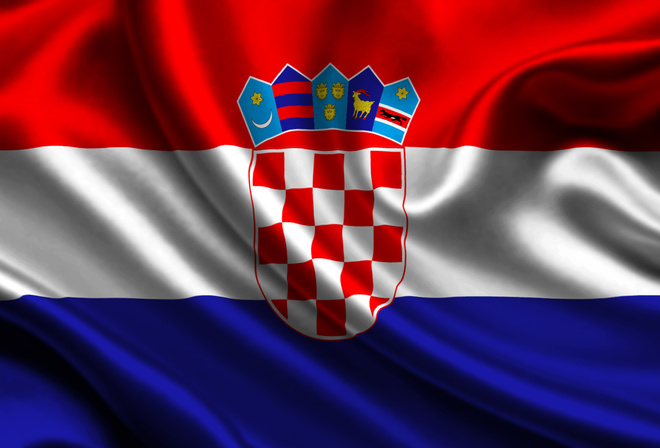 Хорватия, флаг, 3d, Croatia, flag