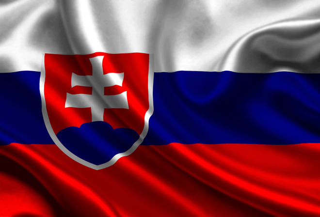 Словакия, флаг, 3d, Slovakia, flag