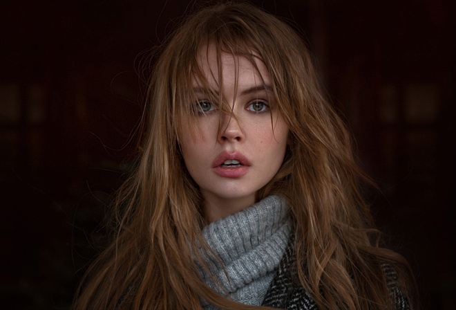 Anastasia Scheglova, blonde, face, portrai, tsimple background, women, model