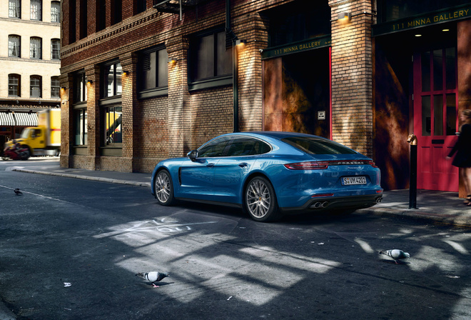 Blue, Porsche, Panamera, , 