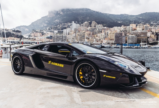 Arny North, Lamborghini, Lamborghini Aventador, Hamann, black, Monaco