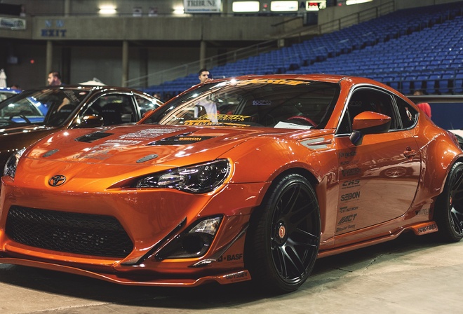 orange, cars, Toyota, GT86