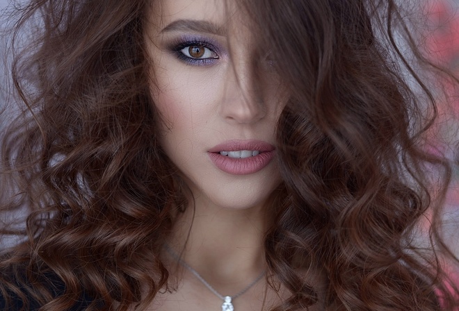 women, face, portrait, necklace