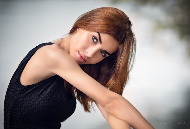 women, portrait, face, redhead, depth of field