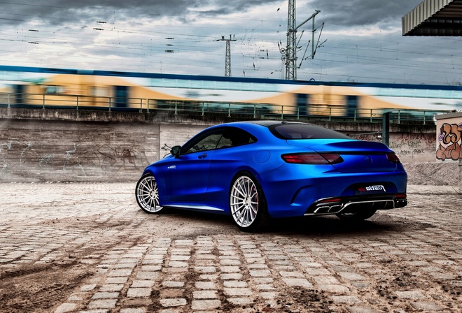 Mercedes, 2017, AMG, S-Class, Coupe, C217, blue