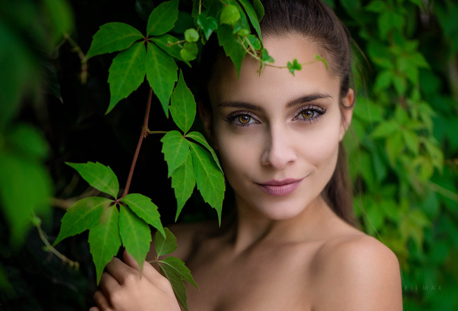 women, portrait, face, smiling