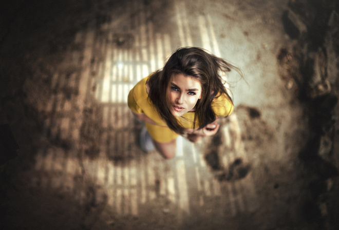 women, face, portrait, Ali Falak, top view, blue eyes