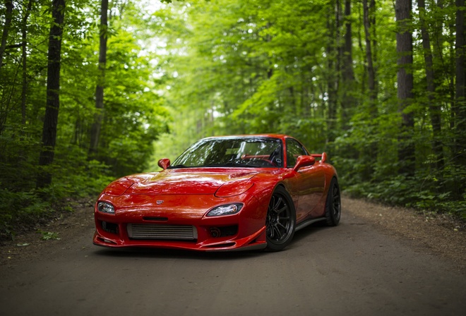 Mazda, RX-7, red