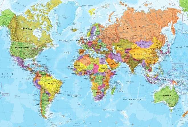 Обои World Map, Карта Мира на рабочий стол - картинки с раздела Текстуры