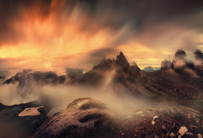 Exposure, Clouds, Mountains, Alps, Wind