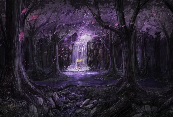 Anime, Landscape, Trees Dress Fairies