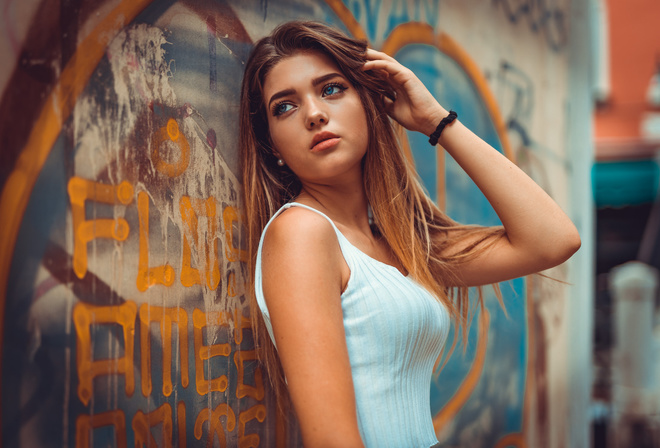 women, Marco Squassina, portrait, blue eyes