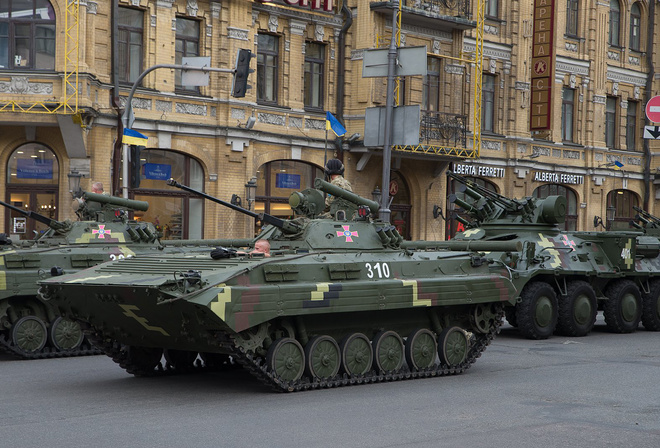 оружие, военный, парад, репетиция, Украина, БМП-2, БТР-3ДА, броня, защита