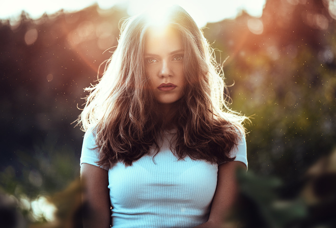 women, face, portrait, bokeh