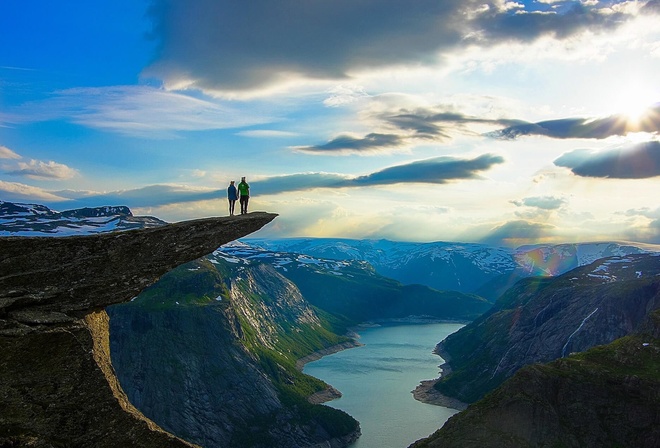 Норвегия, фьорд, горы, красиво