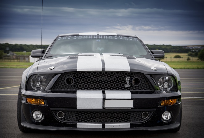 Ford, Mustang, Shelby, Front View, Muscle Cars,  