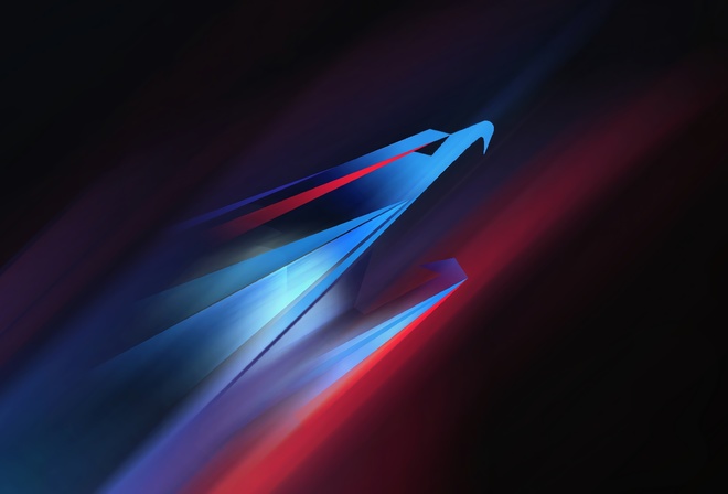 brand, aorus, logo images, 4k aorus logo red blue gradient, brand and logo