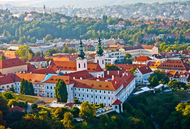 Чехия, город, Прага, старый город, дома, здания, деревья