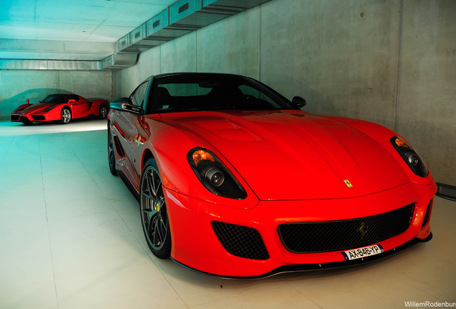 car, red, vehicle, house, Tone, grey, Nikon, sports car, Ferrari, swimming, silver, rims, lightroom, performance car, Hypercar, brakes, GTO, Enzo, two, wheel, twotone, 3, pool, supercar, collection, d40, 1855, v12, 599, combo, private, land vehicle, autom