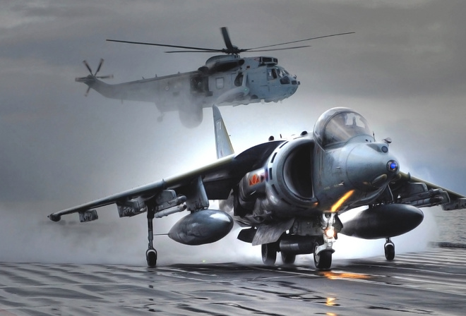 , , , , , , , , , , Harrier,  , Sea King
