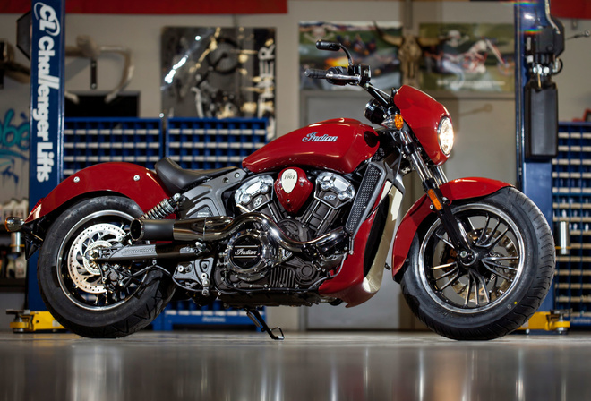 Indian, Scout, DBC, 2016, classic, bikes, red, мотоцикл