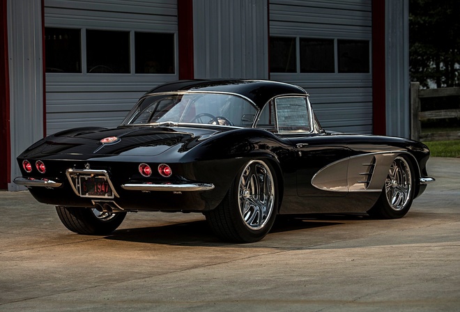 1961, Chevrolet, Corvette, hot rod, hotrod, custom